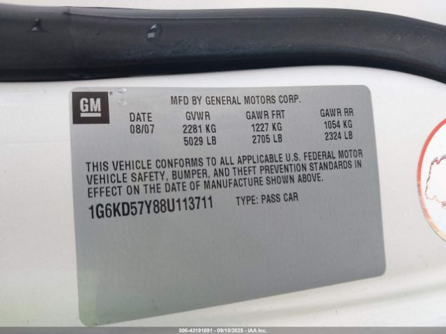 2008 CADILLAC DTS 1G6KD57Y88U113711 Photo 8