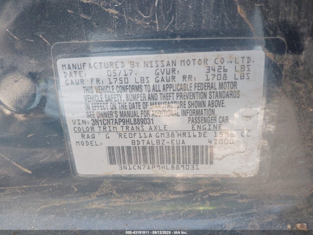 Nissan 2017 2017 3N1CN7AP9HL889031 Image 9