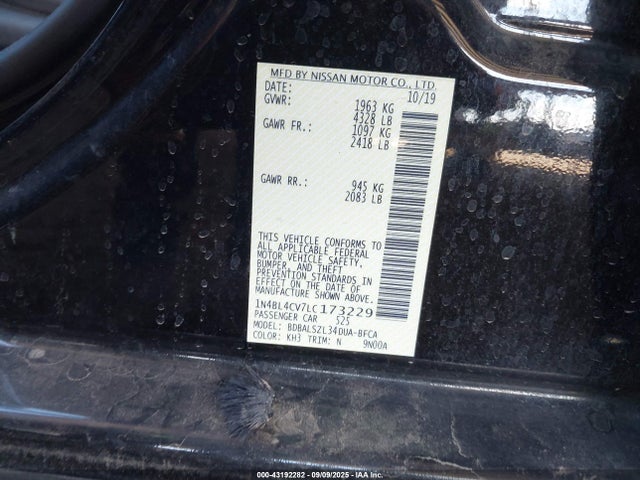 Nissan Altima 2020 1N4BL4CV7LC173229 Image 9