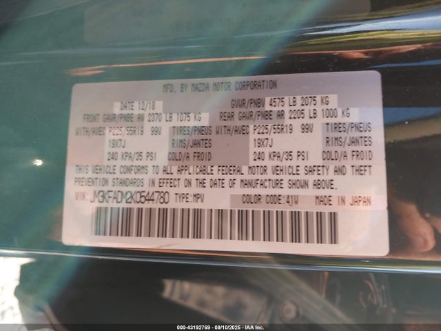 Mazda py cylinder deactivation 2019 JM3KFADM2K0544780 Image 9