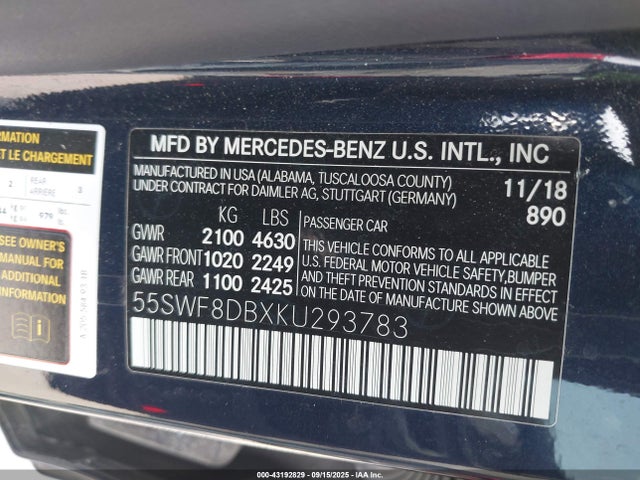 Mercedes-Benz m264 2019 55SWF8DBXKU293783 Image 9