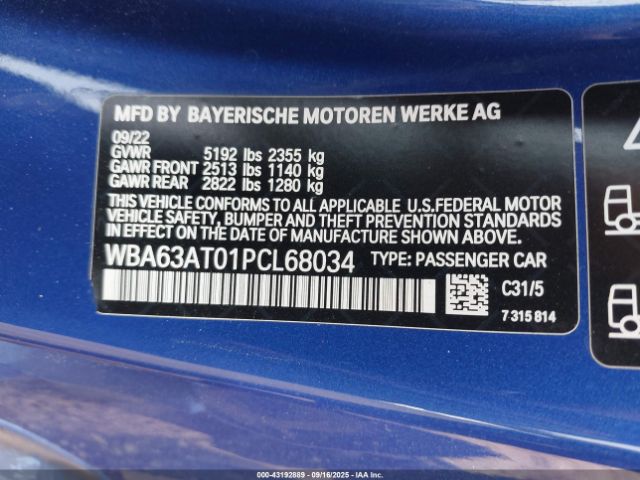 2023 BMW M440I WBA63AT01PCL68034 Photo 8