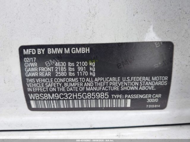 2017 BMW M3 WBS8M9C32H5G85985 Photo 8