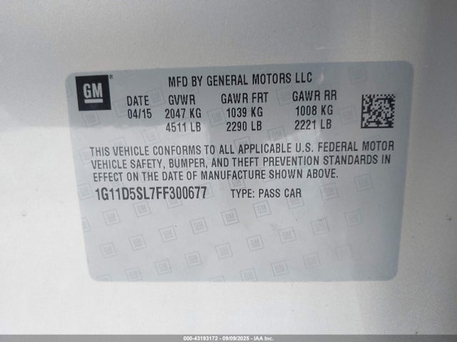 1G11D5SL7FF300677 Chevrolet lkw