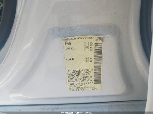 1N4AL3APXFN359236 Nissan 2015