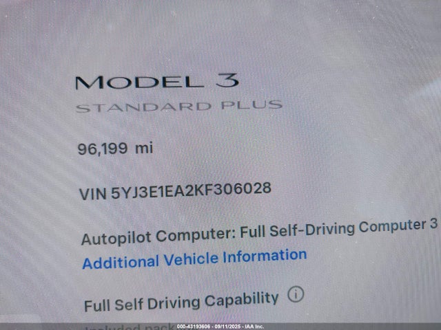 2019 TESLA MODEL 3 5YJ3E1EA2KF306028 Photo 8