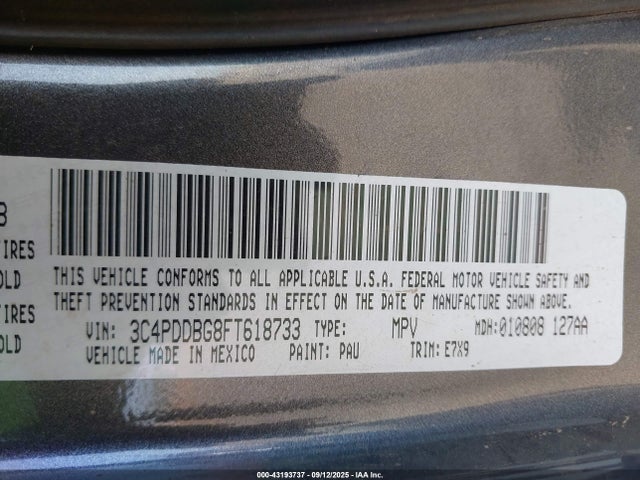 3C4PDDBG8FT618733 Dodge Journey
