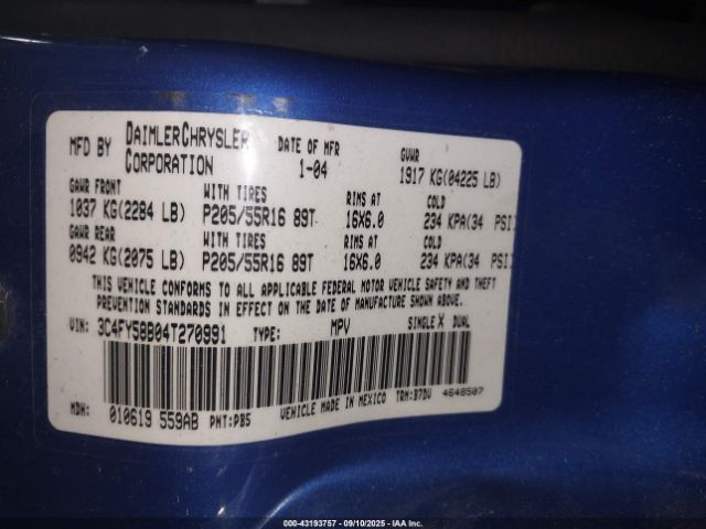 2004 CHRYSLER PT CRUISER 3C4FY58B04T270991 Photo 8