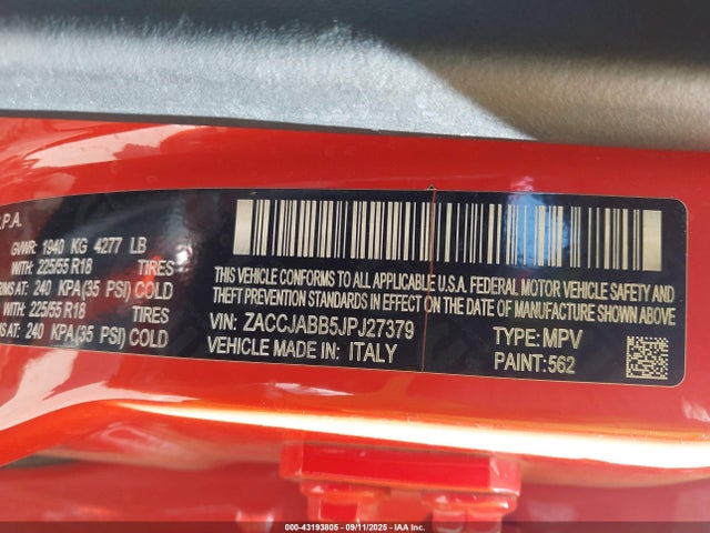 Jeep Renegade 2018 ZACCJABB5JPJ27379 Image 25