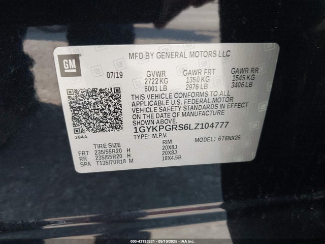 2020 CADILLAC XT6 1GYKPGRS6LZ104777 Photo 8