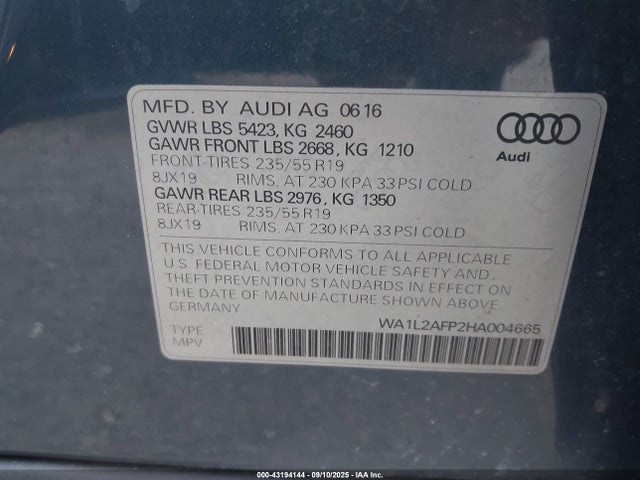 2017 AUDI Q5 WA1L2AFP2HA004665 Photo 8