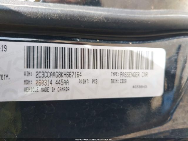 2019 CHRYSLER 300 2C3CCAAG8KH667164 Photo 8