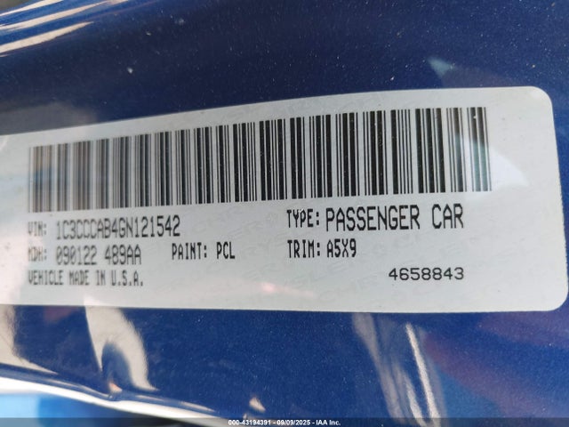 1C3CCCAB4GN121542 Chrysler 200