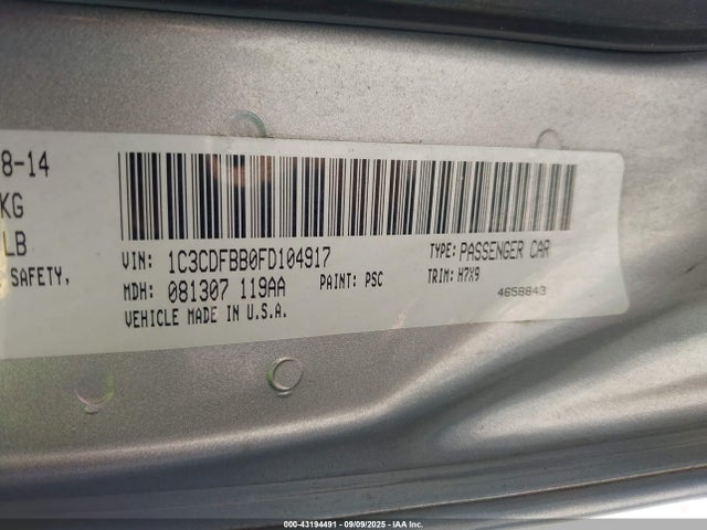 1C3CDFBB0FD104917 Dodge 2015