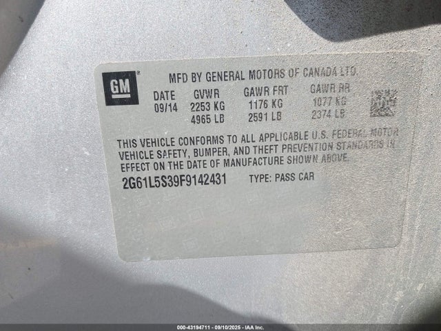 2015 CADILLAC XTS 2G61L5S39F9142431 Photo 8