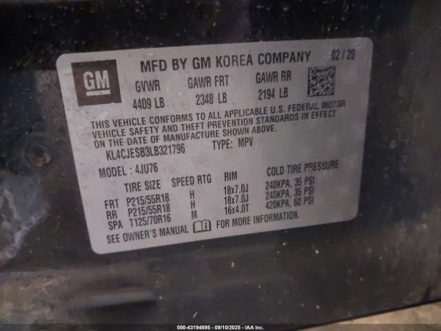 2020 BUICK ENCORE KL4CJESB3LB321796 Photo 8