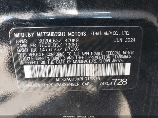 ML32AUHJXRH019876 Mitsubishi mivec