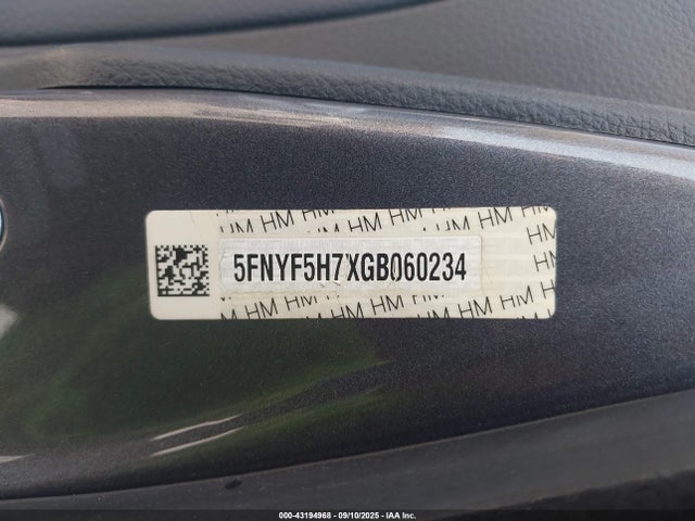5FNYF5H7XGB060234 Honda j35y6