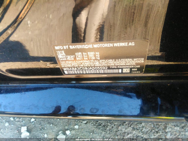 WBA8A3C58JA505592 BMW 320i