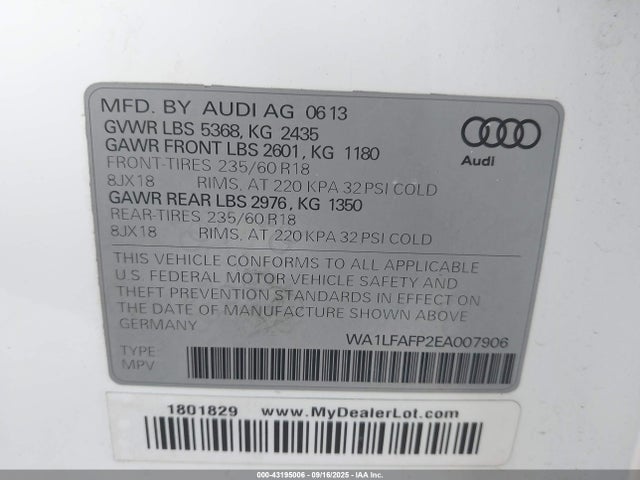 2014 AUDI Q5 WA1LFAFP2EA007906 Photo 8
