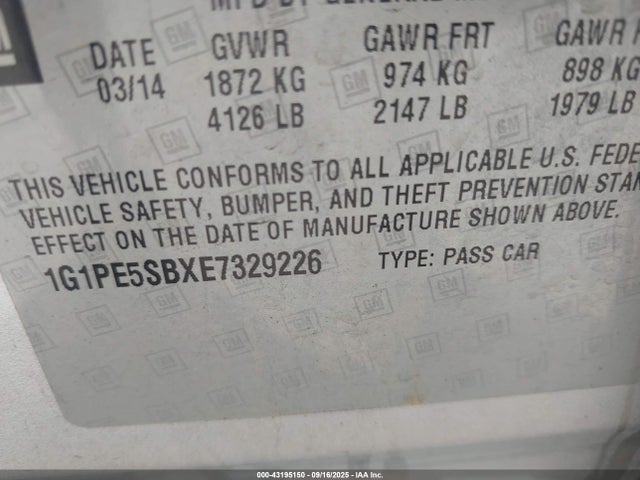 1G1PE5SBXE7329226 Chevrolet LUV