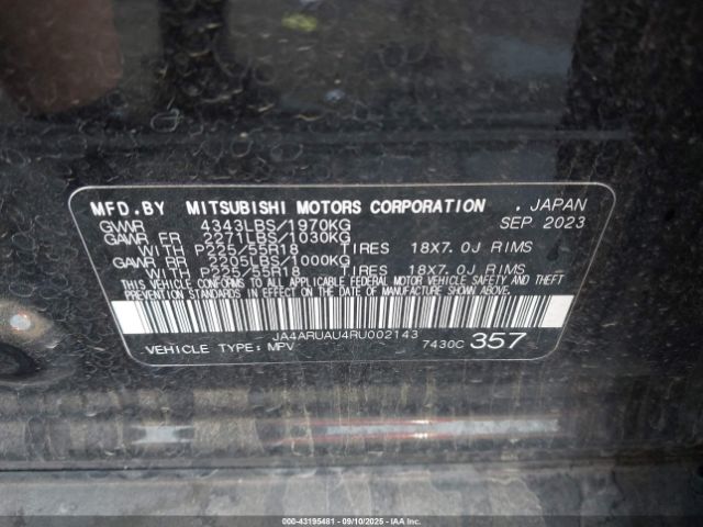 2024 MITSUBISHI OUTLANDER SPORT JA4ARUAU4RU002143 Photo 8