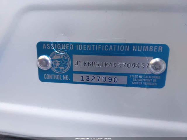 JTEBU5JR4K5709457 Toyota 4runner Trd Off Road