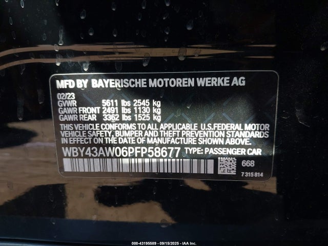 BMW 2023 2023 WBY43AW06PFP58677 Image 9