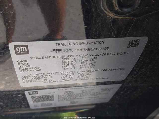 1GTUUDED5RZ352105 GMC l84