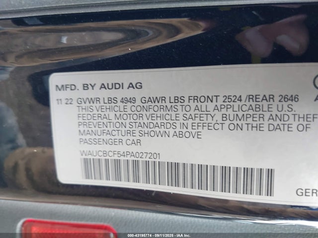 2023 AUDI A5 SPORTBACK WAUCBCF54PA027201 Photo 8
