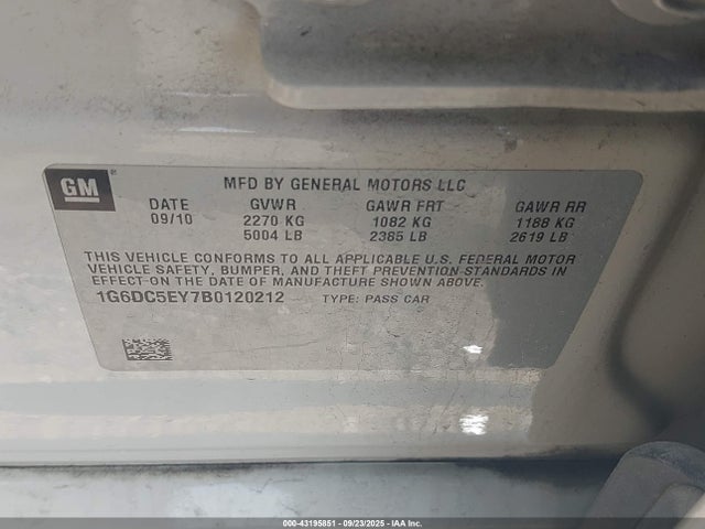 2011 CADILLAC CTS 1G6DC5EY7B0120212 Photo 8