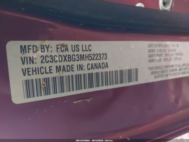 2021 DODGE CHARGER 2C3CDXBG3MH522373 Photo 8