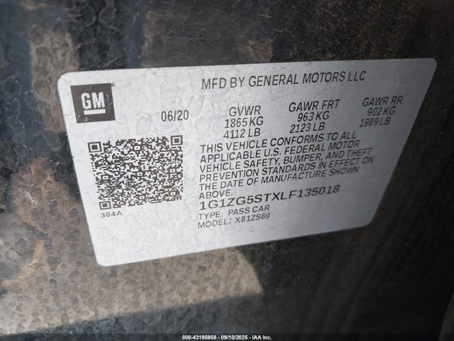 1G1ZG5STXLF135018 Chevrolet lfv - direct injection, variable valve timing, gen 1