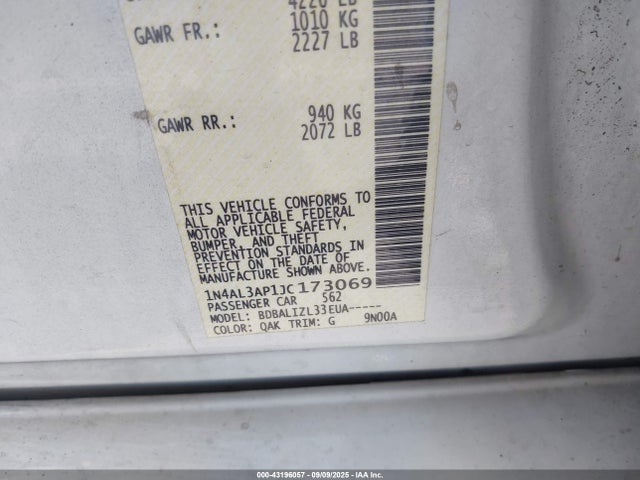 Nissan 2018 2018 1N4AL3AP1JC173069 Image 9