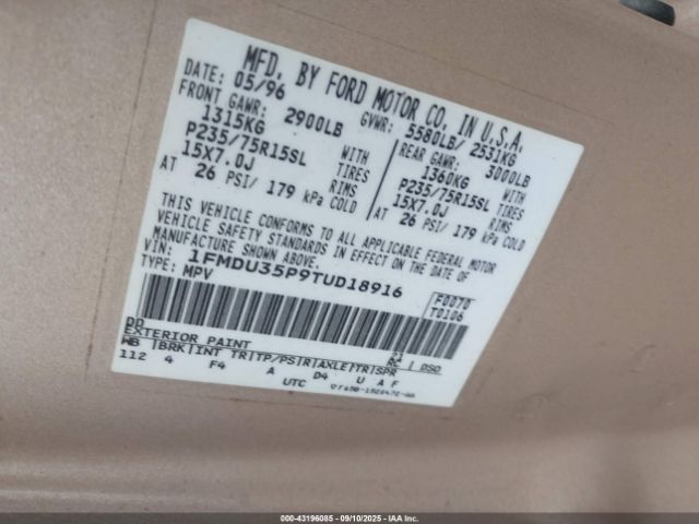 1996 FORD EXPLORER 1FMDU35P9TUD18916 Photo 8