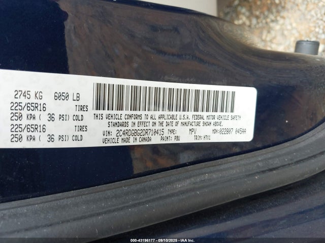 Aukcja sprzedaży 2013 Dodge Grand Caravan American Value Pkg, vin: 2C4RDGBG2DR710415, numer aukcji: 43196177