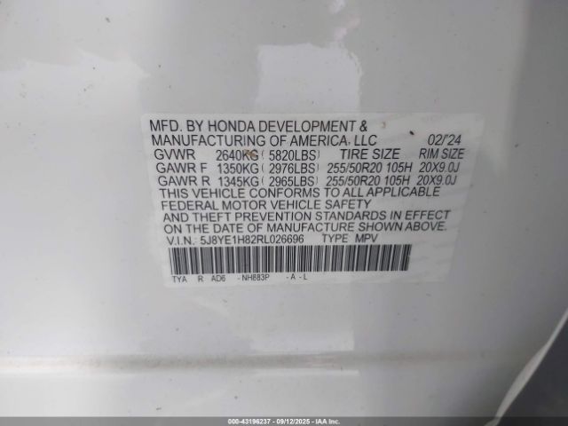 2024 ACURA MDX 5J8YE1H82RL026696 Photo 8