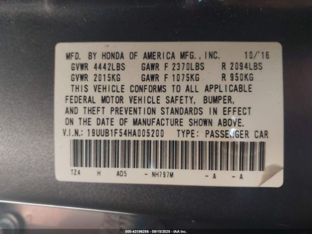 2017 ACURA TLX 19UUB1F54HA005200 Photo 8