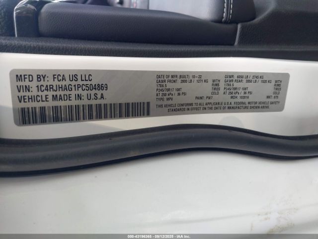 2023 JEEP GRAND CHEROKEE 1C4RJHAG1PC504869 Photo 8