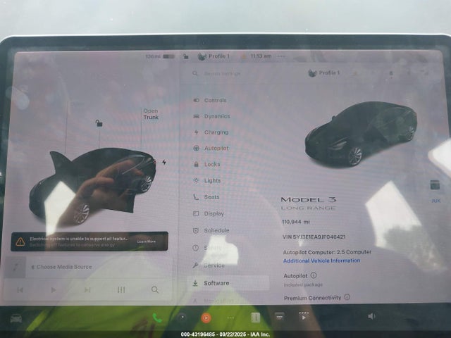 Продаж на аукціоні авто 2018 Tesla Model 3 Long Range/mid Range, vin: 5YJ3E1EA9JF046421, номер лоту: 43196485