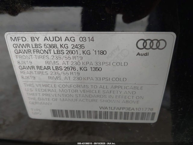 2014 AUDI Q5 WA1LFAFP3EA101776 Photo 8