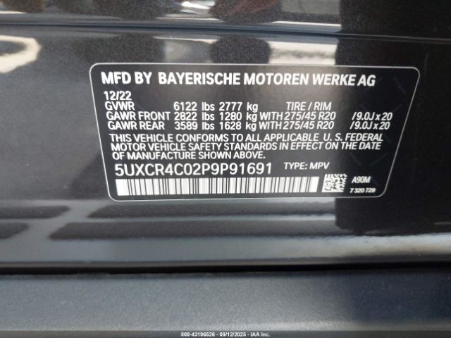 2023 BMW X5 5UXCR4C02P9P91691 Photo 8
