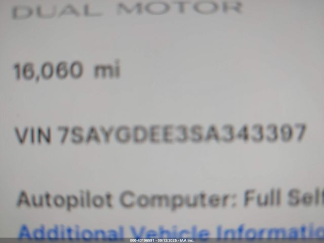 2025 TESLA MODEL Y 7SAYGDEE3SA343397 Photo 8