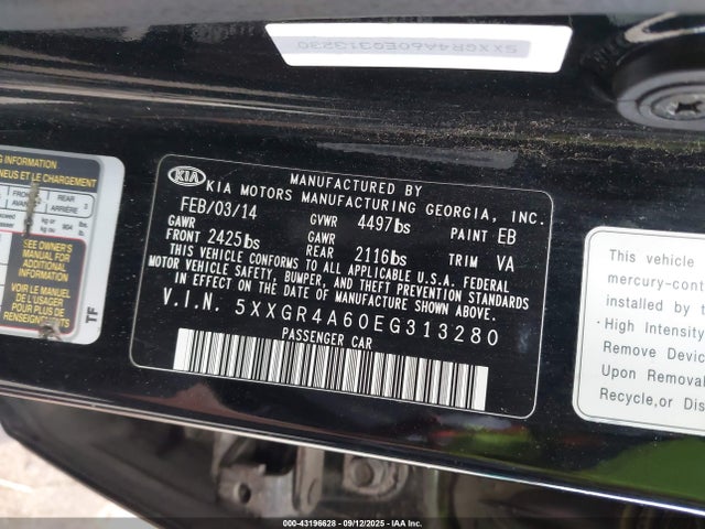 5XXGR4A60EG313280 KIA dohc t-gdi theta-ii