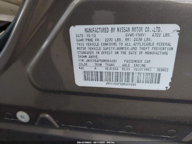 2013 INFINITI G37 JN1CV6AP5DM301491 Photo 8