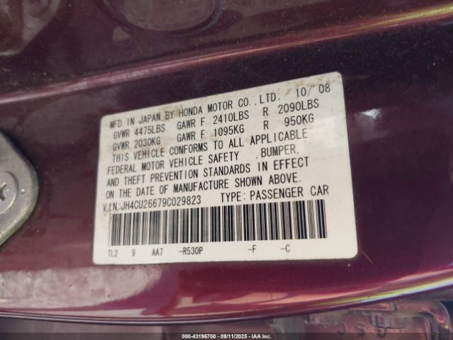 2009 ACURA TSX JH4CU26679C029823 Photo 8