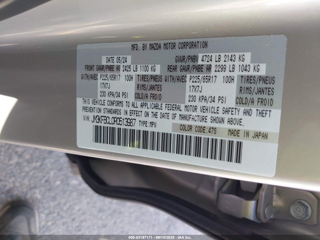 Mazda py 2024 JM3KFBCL0R0513987 Image 9