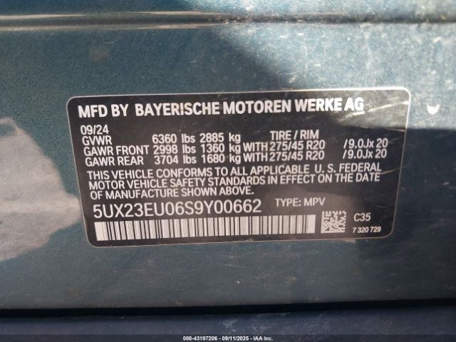2025 BMW X5 5UX23EU06S9Y00662 Photo 8