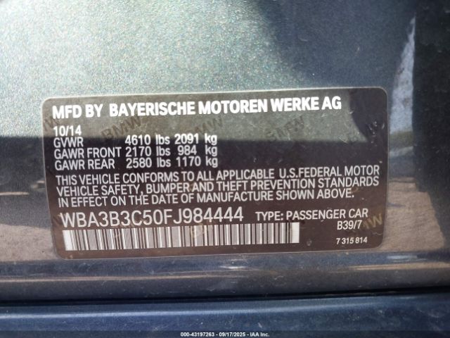 2015 BMW 328I WBA3B3C50FJ984444 Photo 8