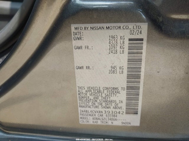 1N4BL4CVXRN393042 Nissan 2024